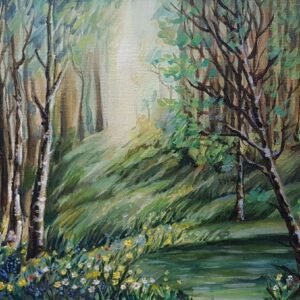 Картина с маслени бои - Зелена гора